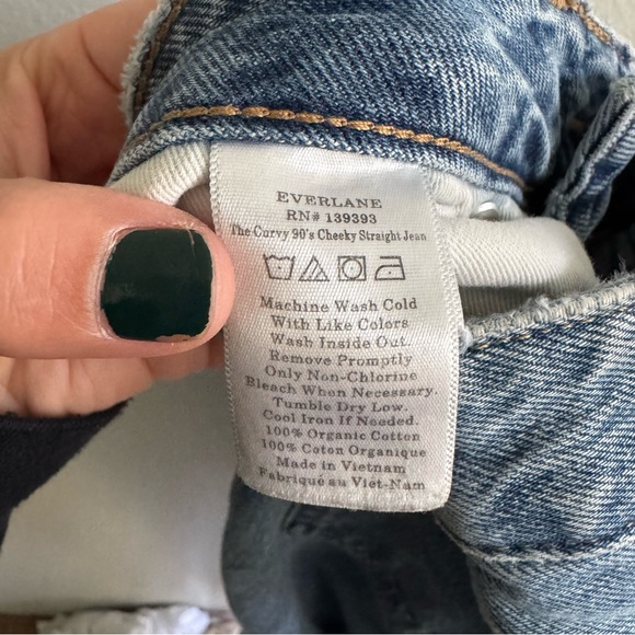 Everlane The Curvy 90s Cheeky Straight Jean Size 26 Crop Raw Hem - Picture 9 of 10